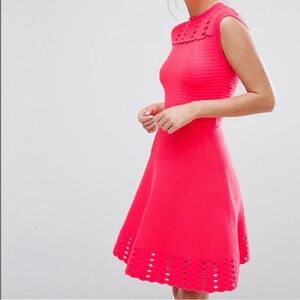 Ted Baker Zaralie Dress in Coral Pink